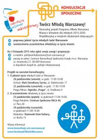 Młoda Warszawa - konsultacje projektu programu